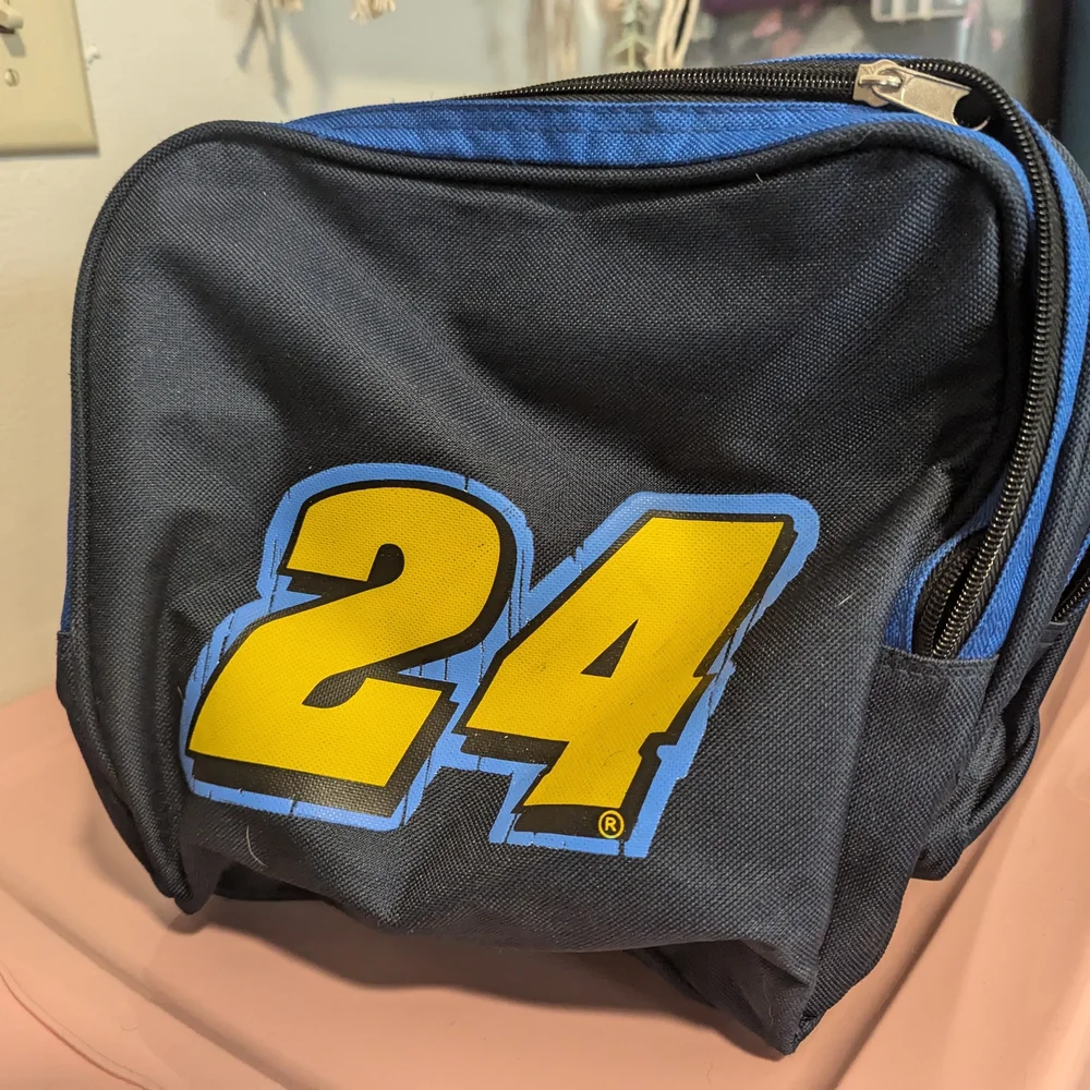 Navy Duffel Bag with Signature Design